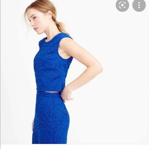 NWT J Crew Collection lace crop shell size 00